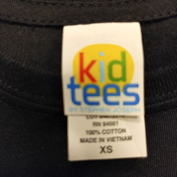 GIRLS BLACK SHORT SLEEVE T SHIRT - Picture 3 of 4